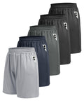 BOOJO 5 Pack Athletic Gym Mens Shorts - Workout Black Quick Dry Basketball Shorts with Pockets for Running Casual Activewear 🍁 All In One Marketplace Canada
