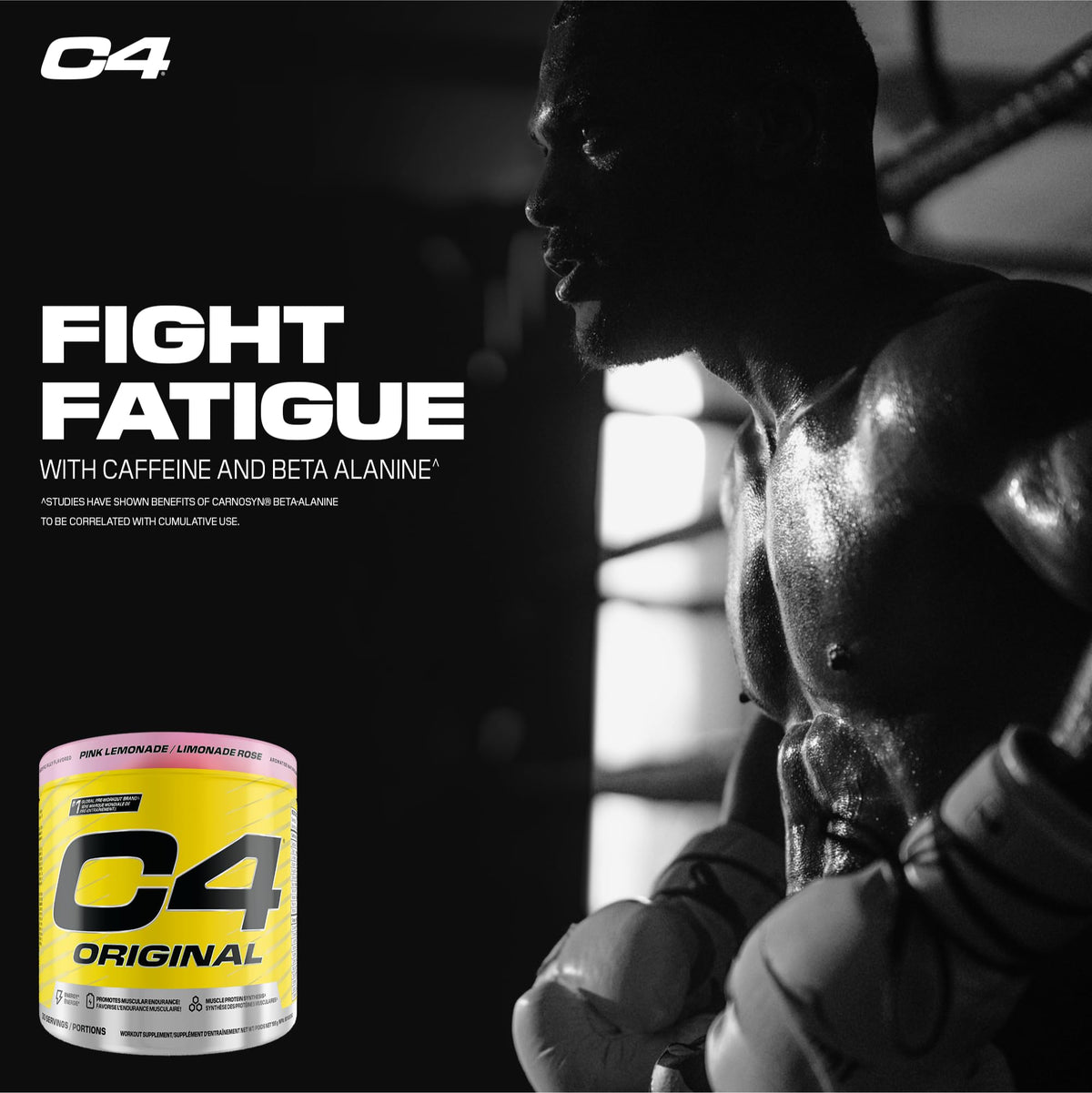 Cellucor C4 Original Pre Workout Powder - Sugar Free Preworkout Energy for Men & Women - 150mg Caffeine, Beta Alanine, Creatine - Pink Lemonade, 30 Servings 🍁 All In One Marketplace Canada