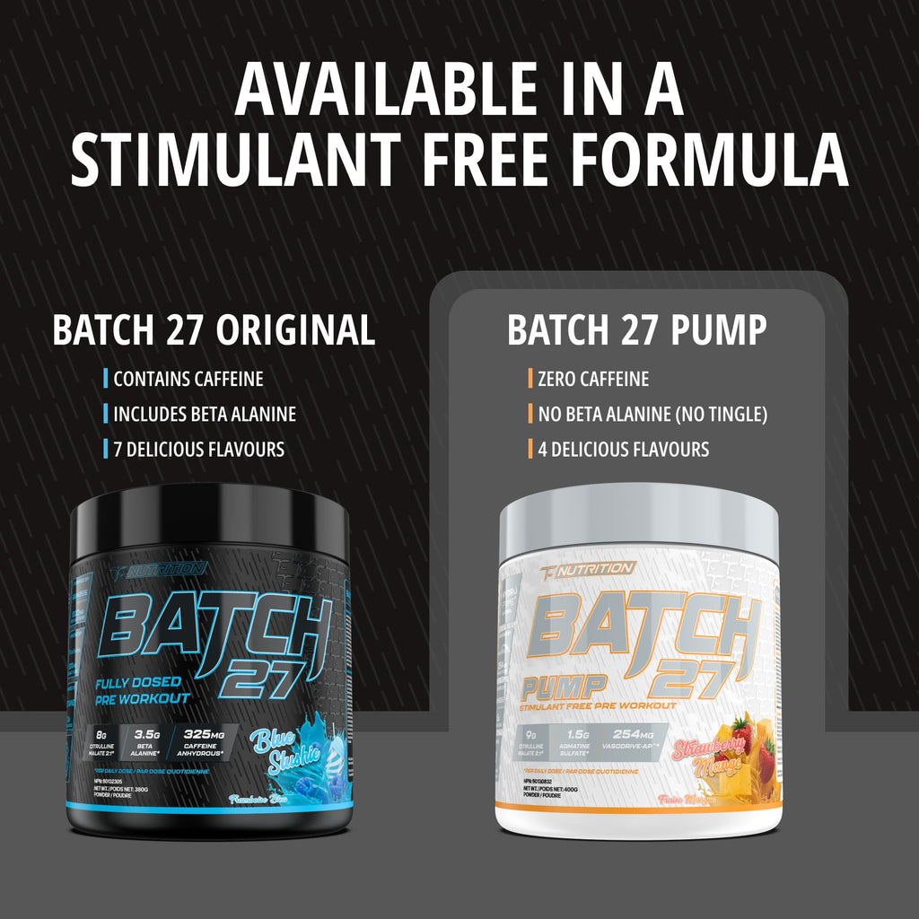 Batch 27 Pre Workout Powder - Nitric Oxide Booster & Preworkout for Men and Women w/Citrulline, Beta Alanine, Caffeine for Enhanced Energy, Endurance, & Reduced Fatigue - 40 Servings, Orange Cream 🍁 All In One Marketplace Canada