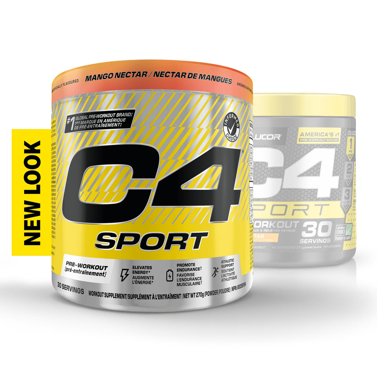 Cellucor C4 Sport Pre Workout Powder - Preworkout Energy with Creatine, Beta-Alanine, and 135mg Caffeine - NSF Certified for Sport - Mango Nectar, 30 Servings 🍁 All In One Marketplace Canada